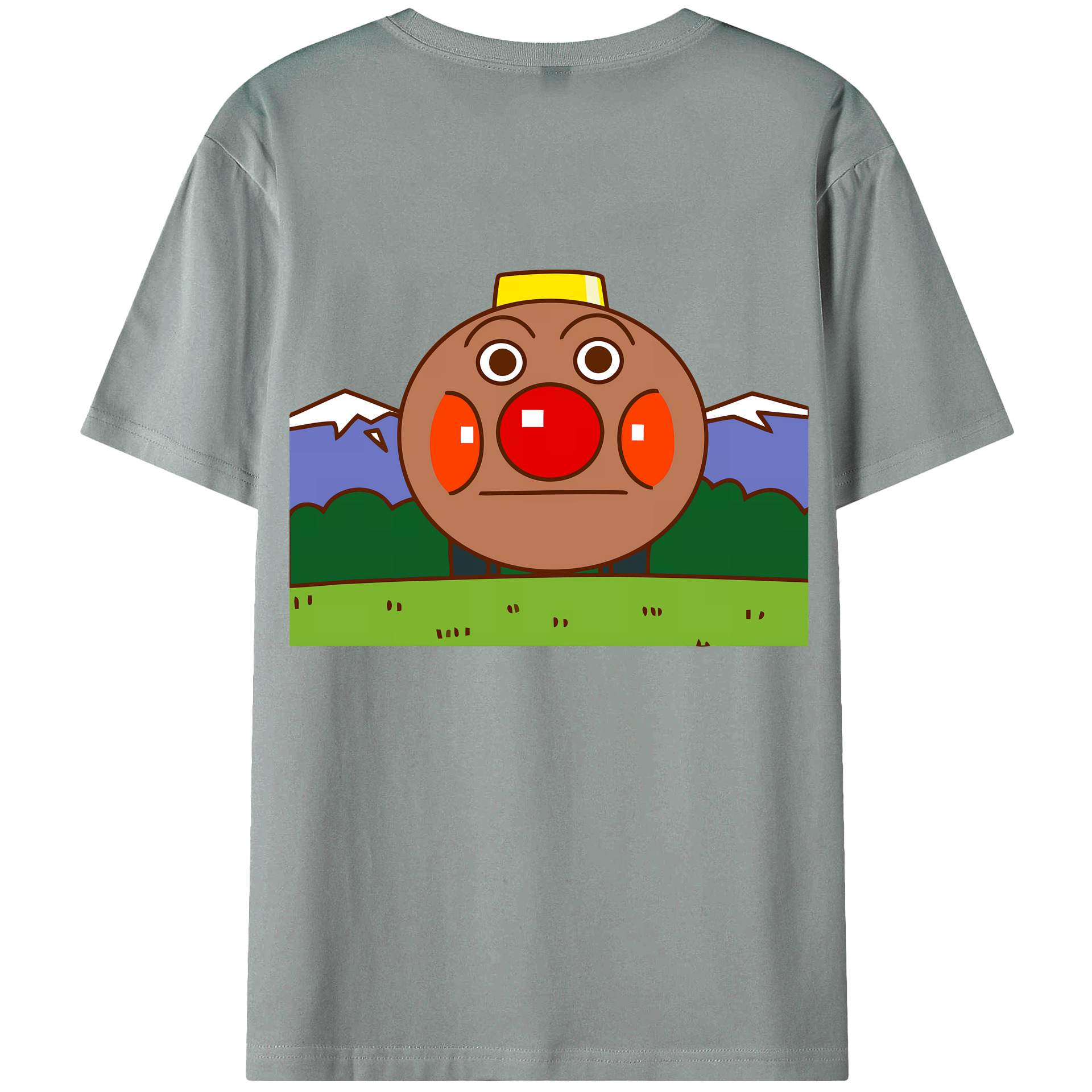 （画像用） アンパンマン Anpanman 綿100％ メンズ半袖Tシャツ（バックプリント） 通気性